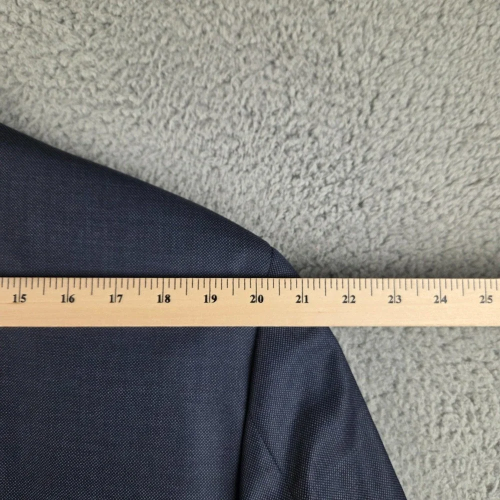 Peter Millar Blazer Sport Coat Jacket 2-Button‎ Laine Wool Mens 46R Blue